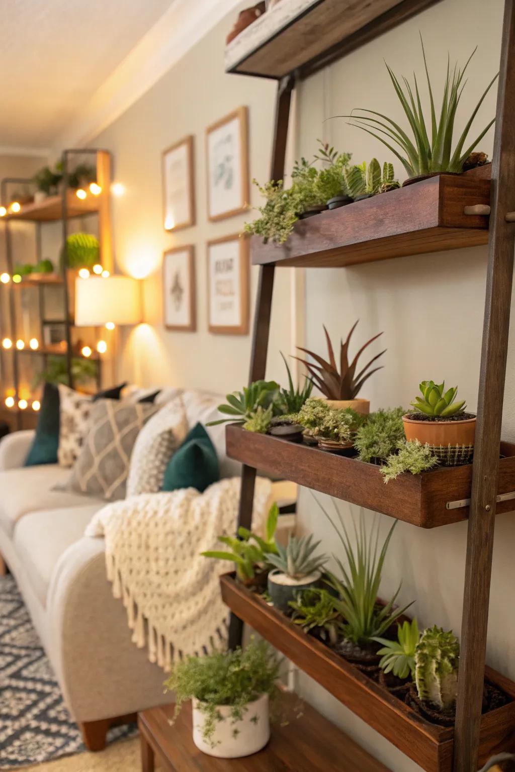 Introduce dimension to your space with elevated plant displays.