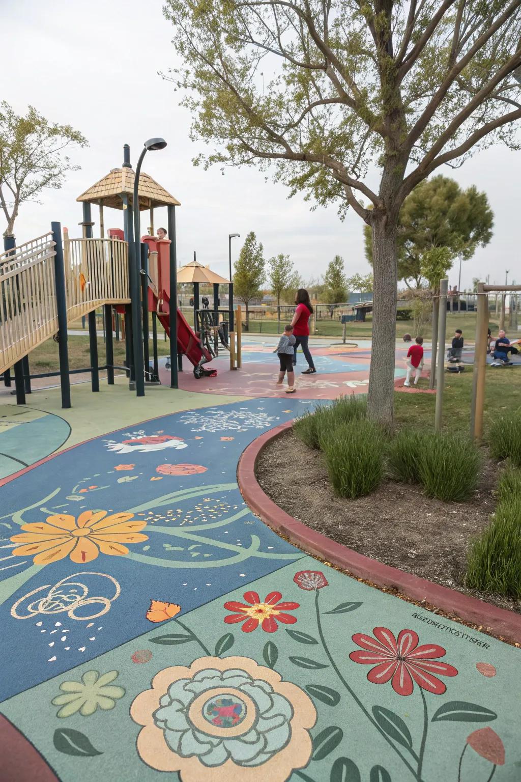 ArtScape mural flooring turns playgrounds into artistic canvases.
