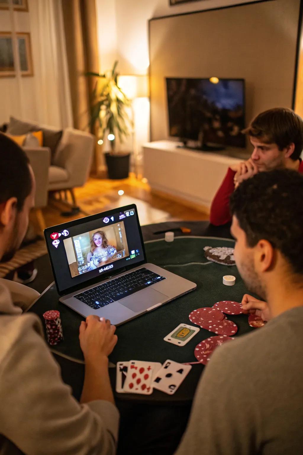 Bridge distances with a virtual poker setup.