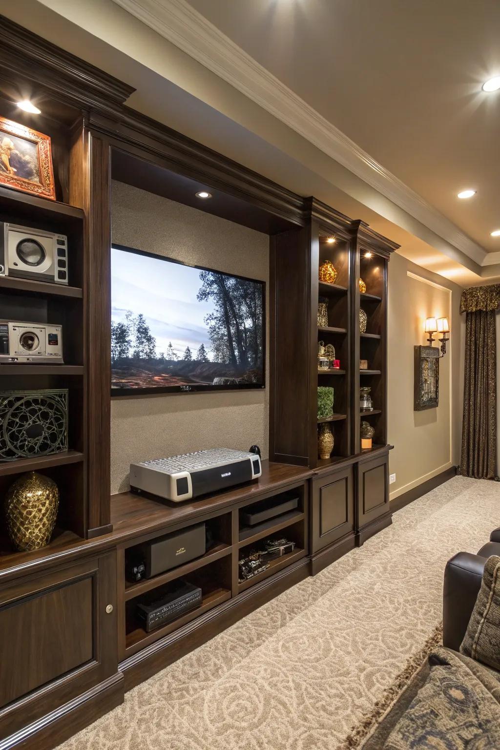 Shelves that fit just right are useful and look good.