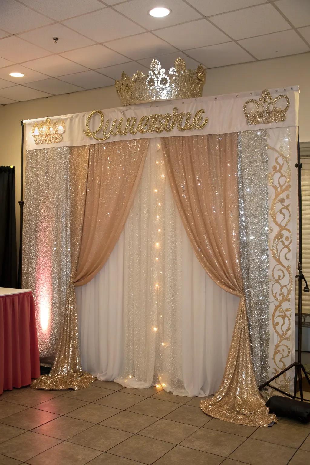 Glittery elements bring a touch of glamour to your event.