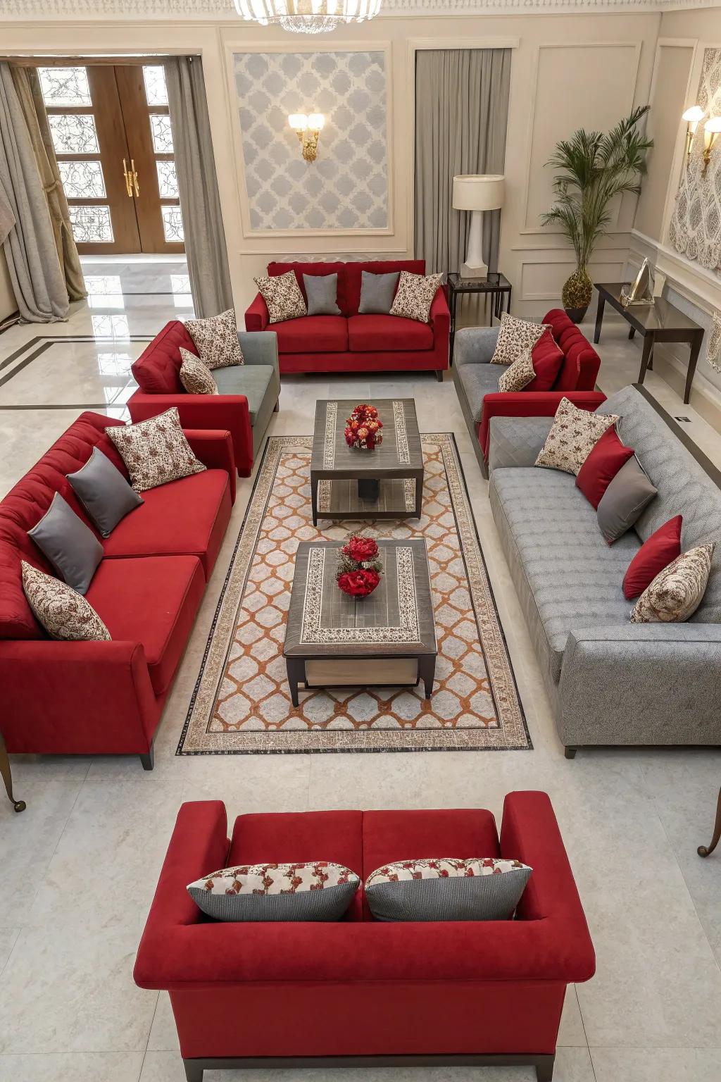 Balanced arrangements inject a sense of equilibrium and harmony.