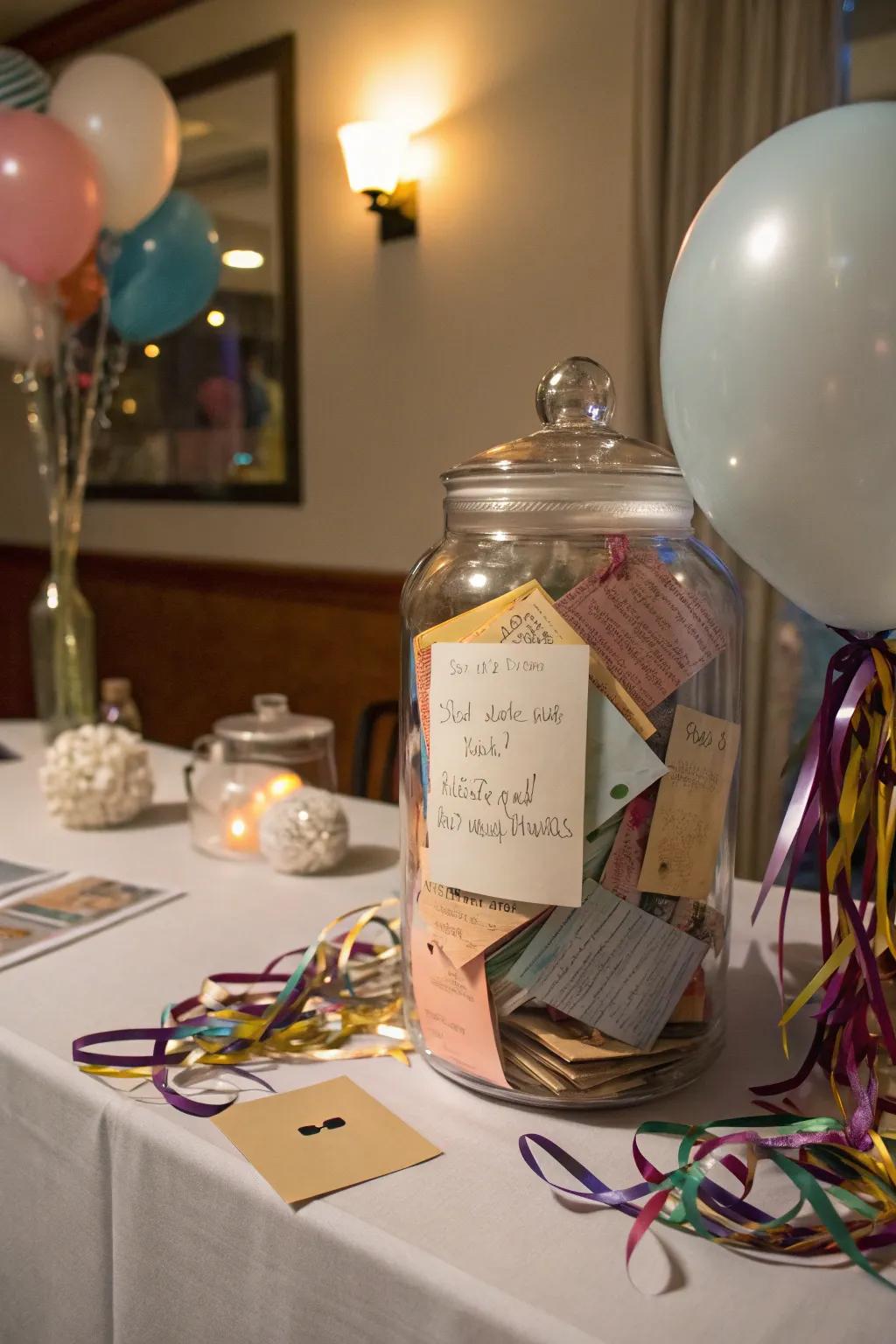 A memory container produces a sentimental keepsake for the retiree.