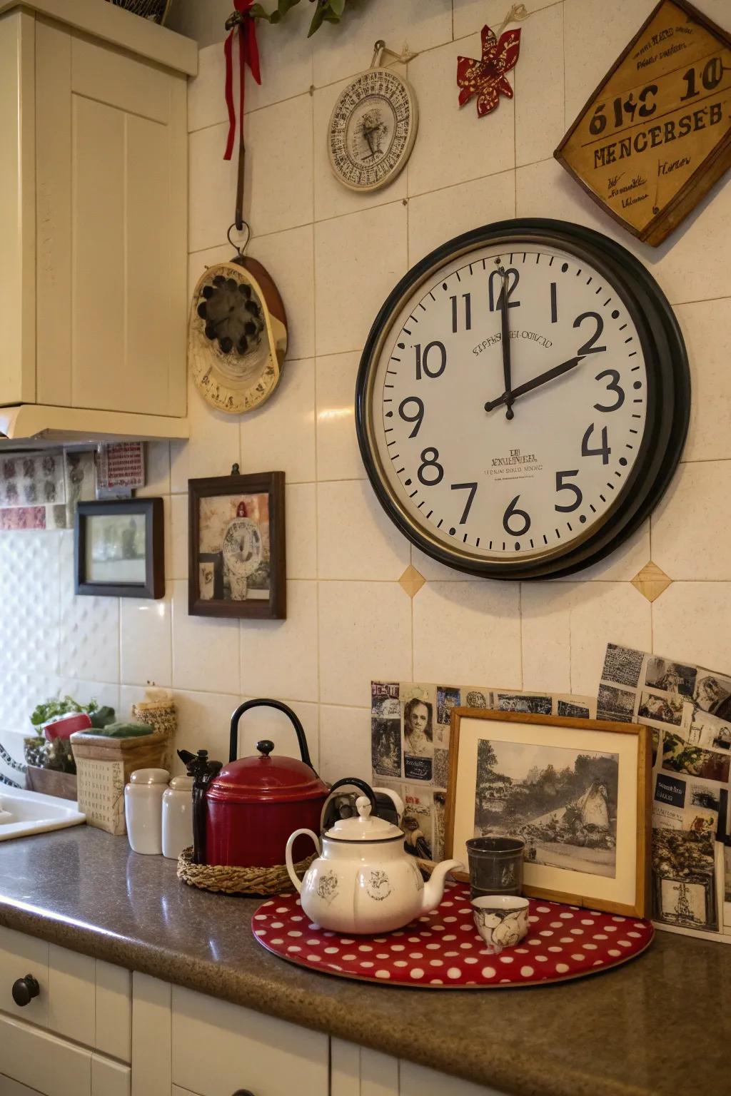 Throwback clocks are everlasting decor pieces.