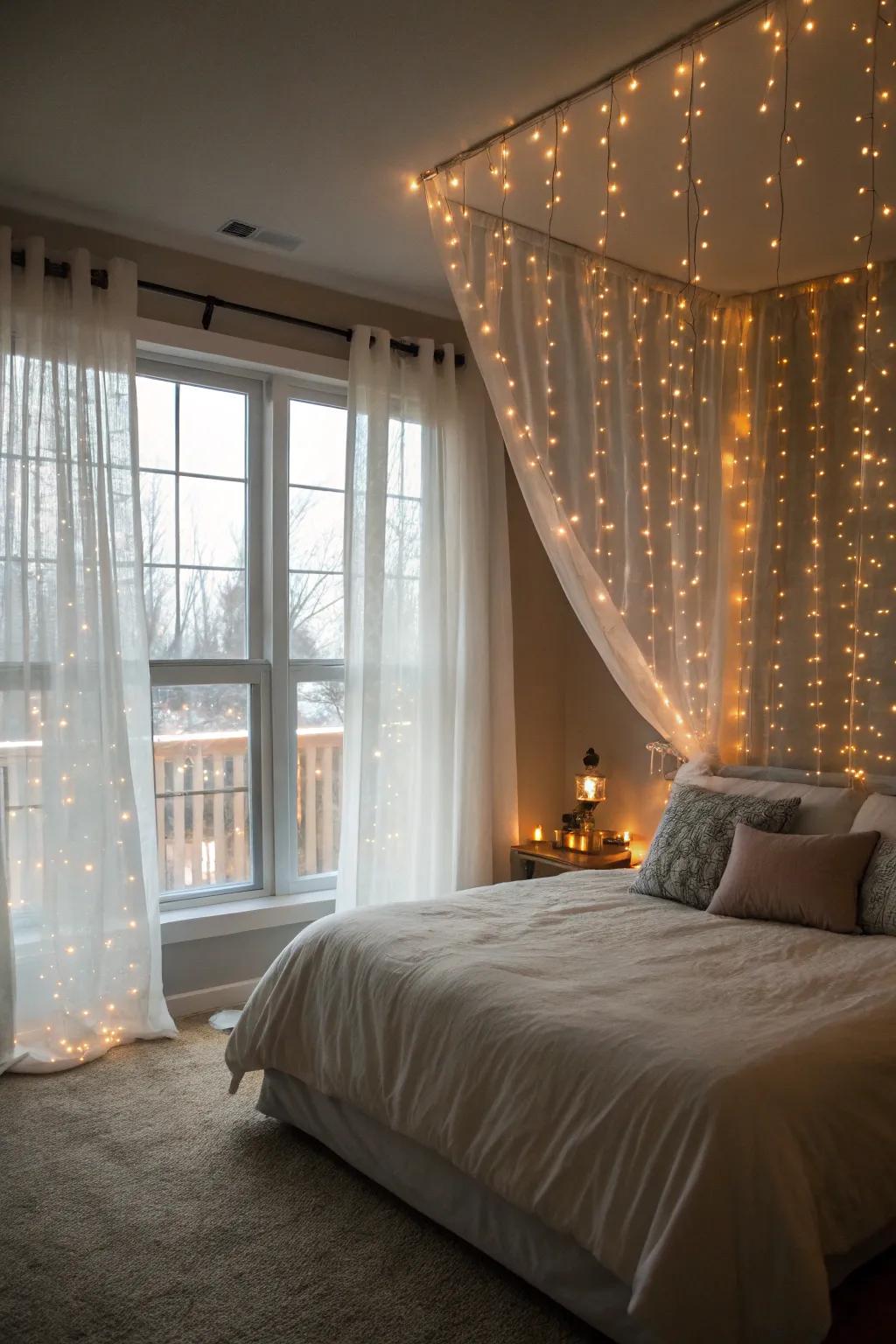 Create a magical ambiance with LED fairy lights.