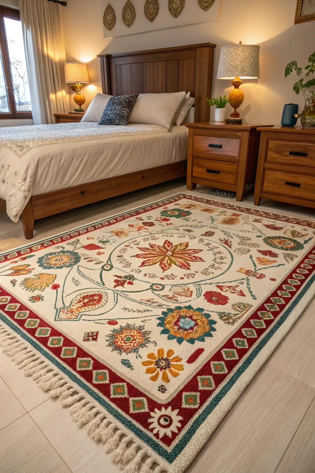 Artistic rugs deliver a distinctive and tailored impression to your space.