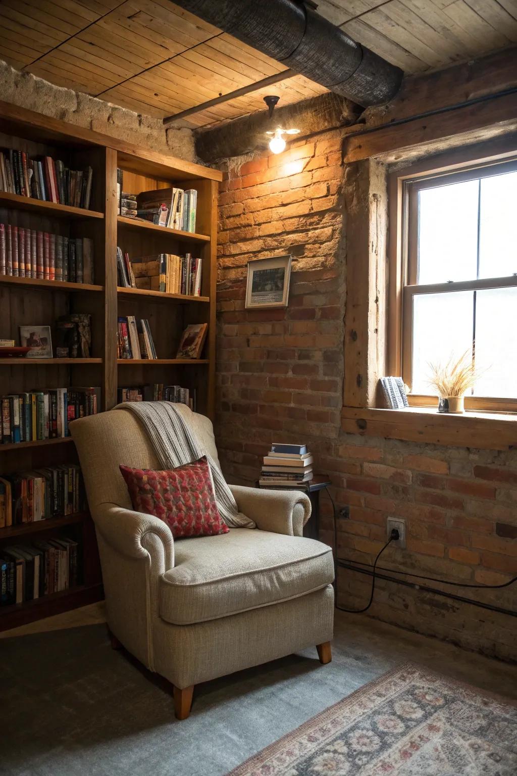 A cozy reading nook is the perfect way to unwind.