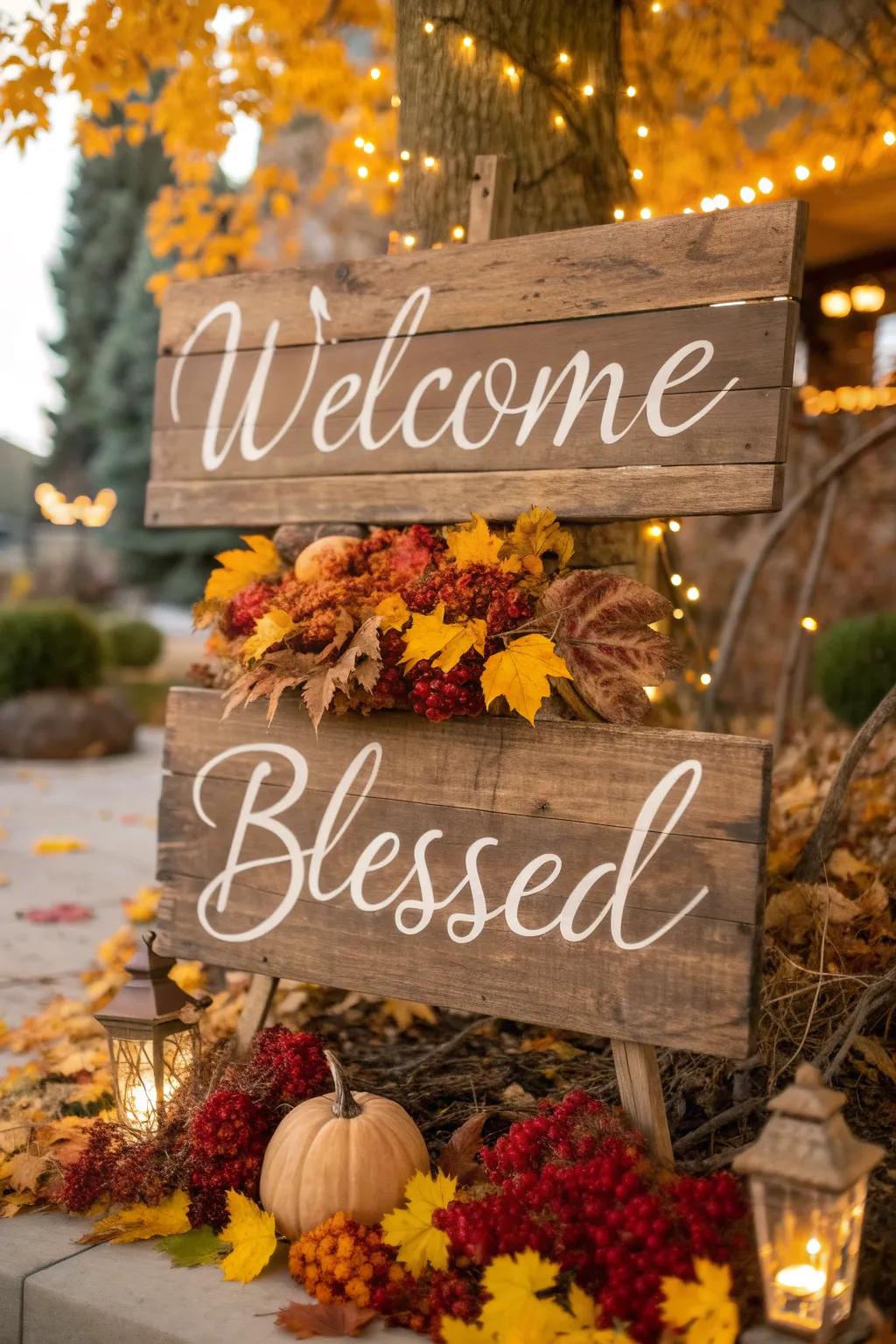 Wood plaques guide with natural elegance.