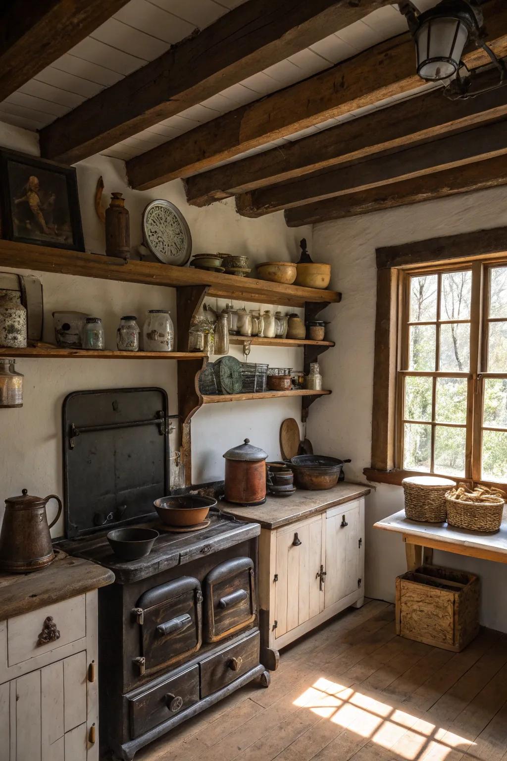 Collectibles on display add historical appeal.