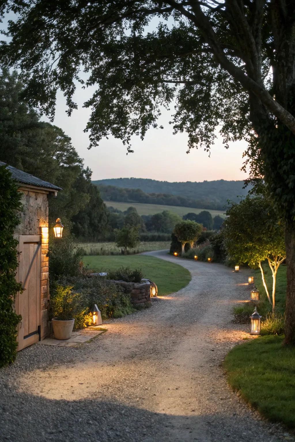 Refined illumination casts a mild, welcoming radiance.