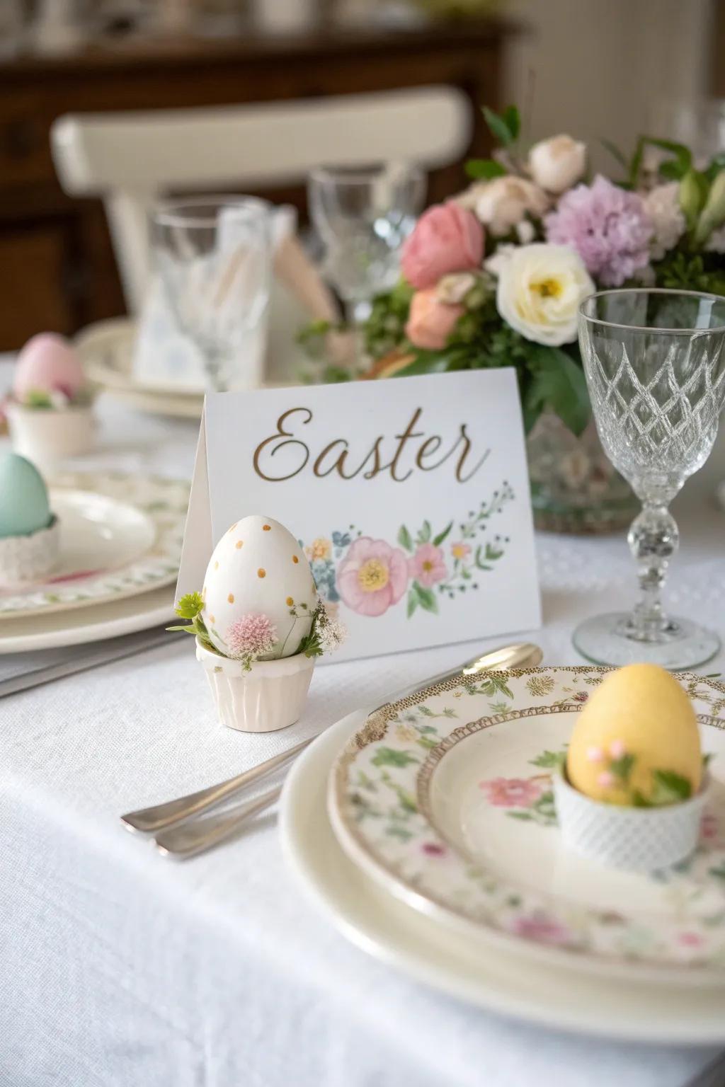 Name cards boost the ambiance.