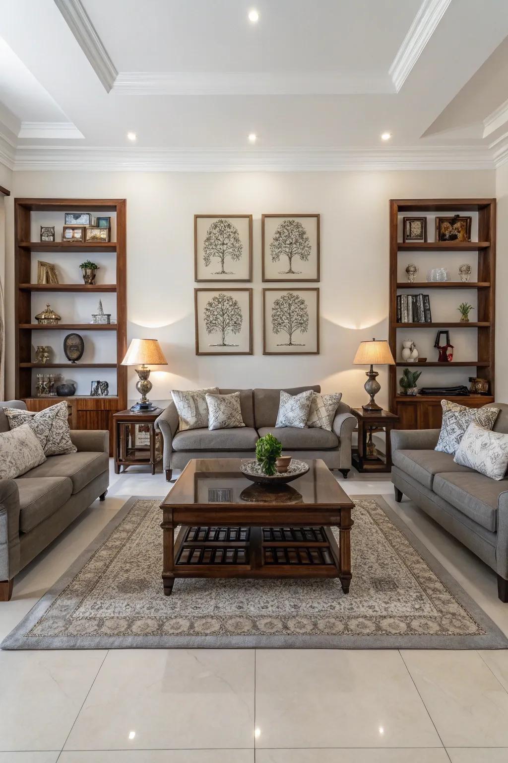 Balance and peace are enhanced by symmetry in design.