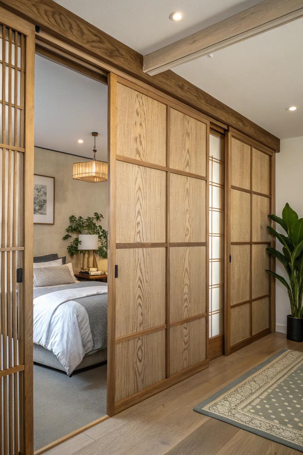 Tranquil nature-inspired woodgrain.