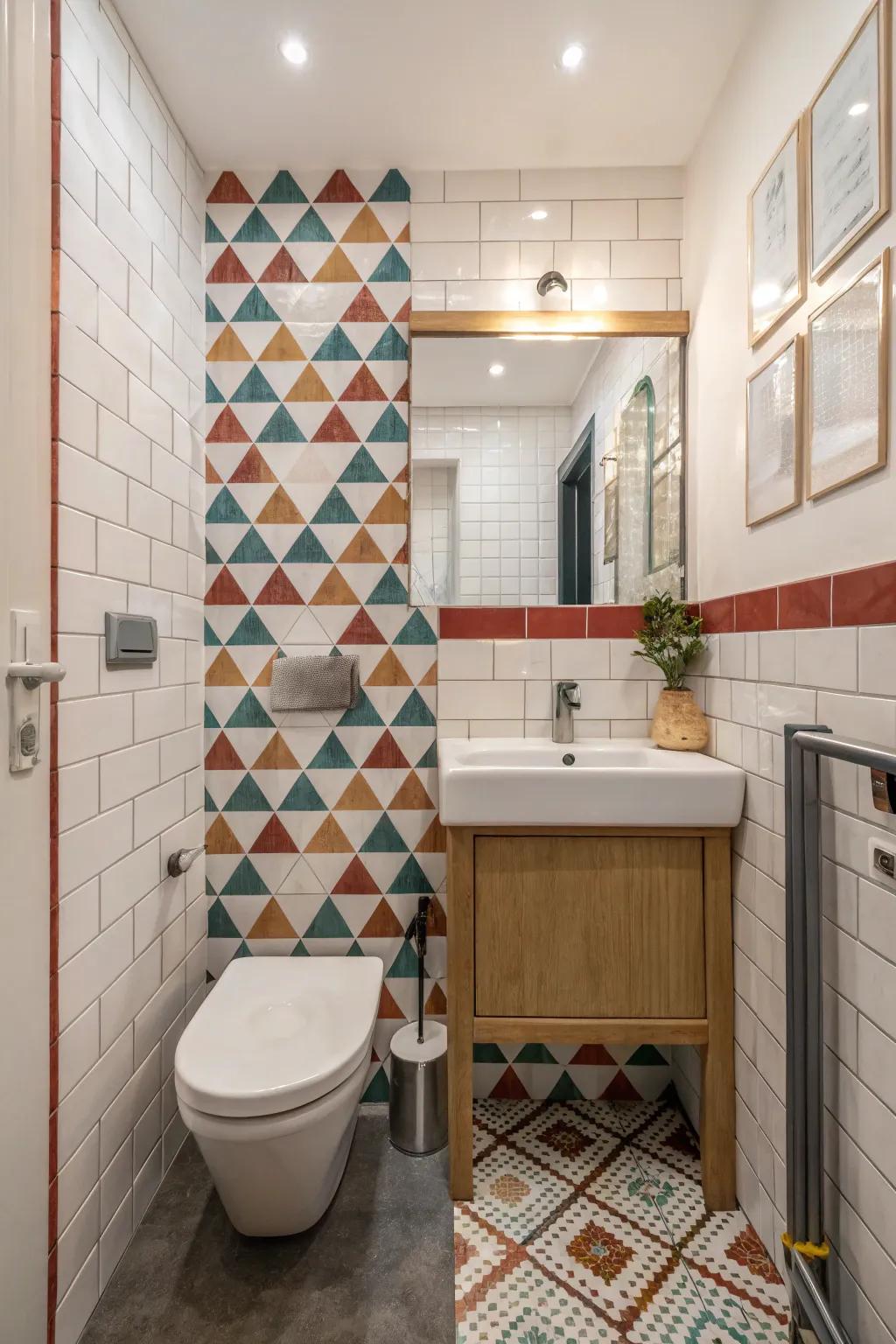 A highlight wall brings drama and design flair to small spaces.