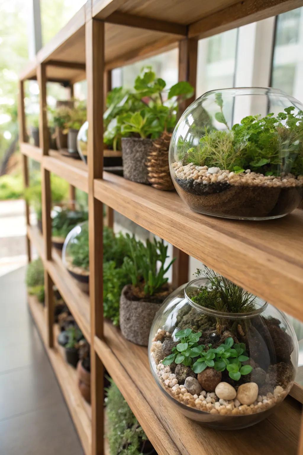Small habitat scenes add a touch of nature to any space.