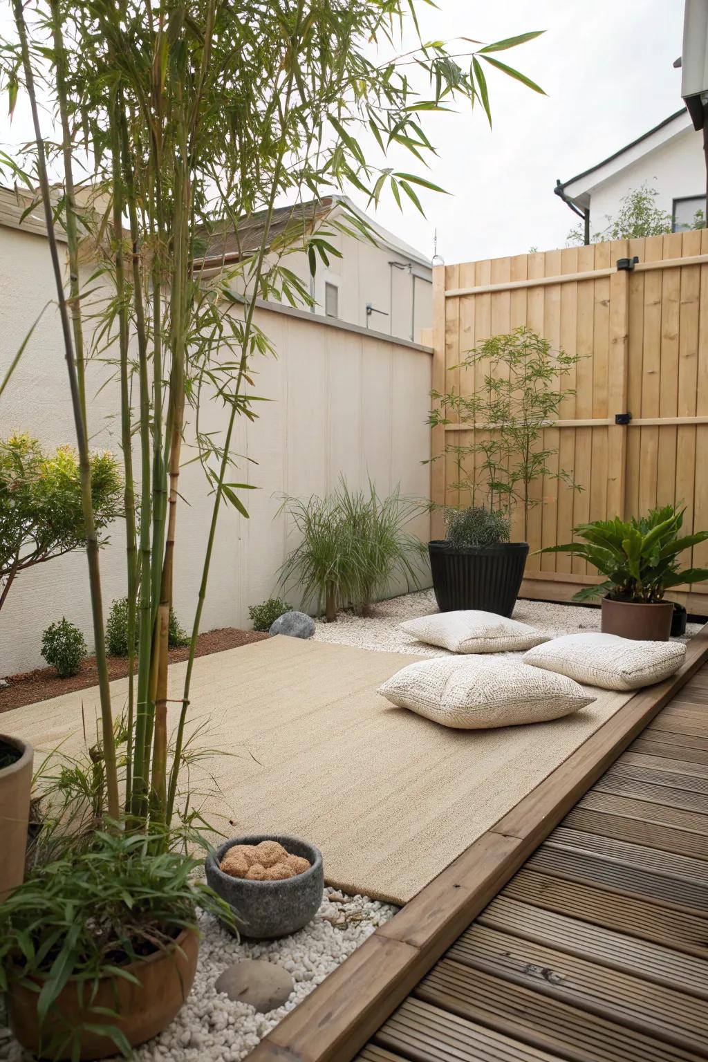 A Zen-themed hideaway proffers tranquil relaxation.