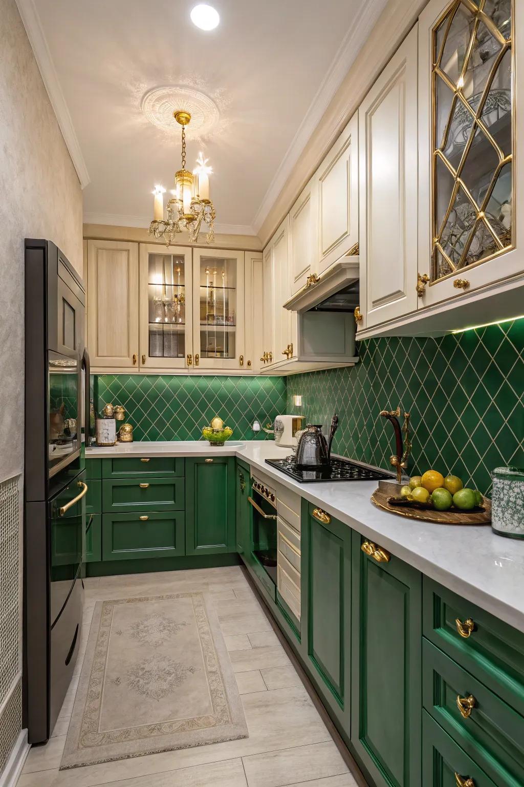 Veridian tone provides a rich and sophisticated allure.