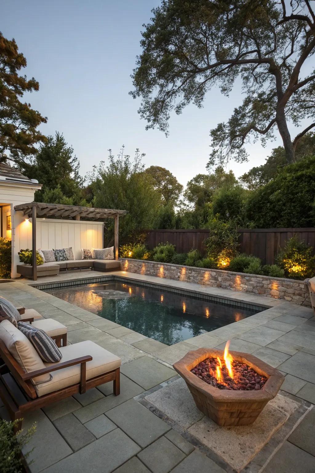 Perfect for socializing and relaxing, this multi-functional pool area.