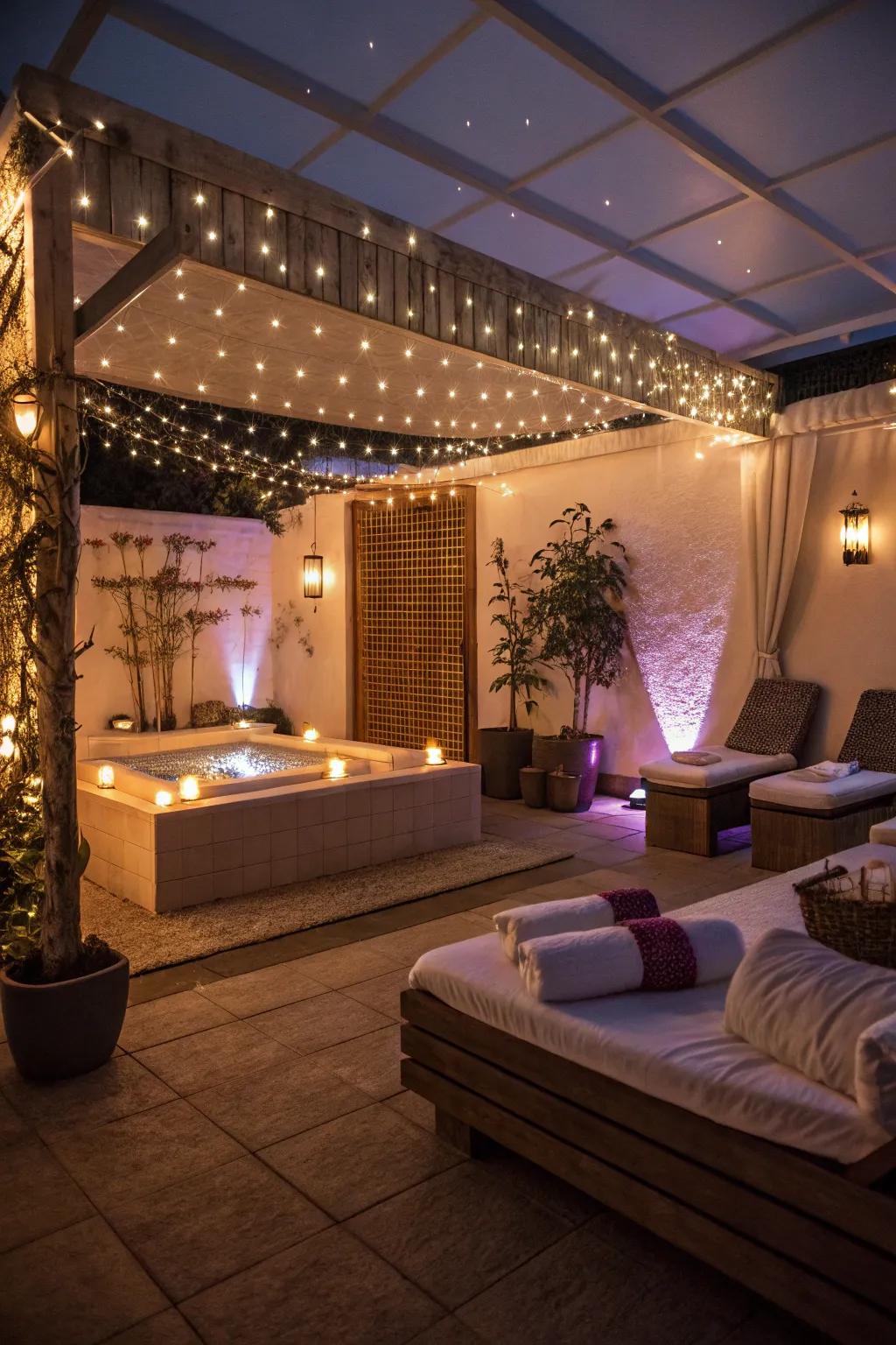 Set a magical mood with subtle lights.