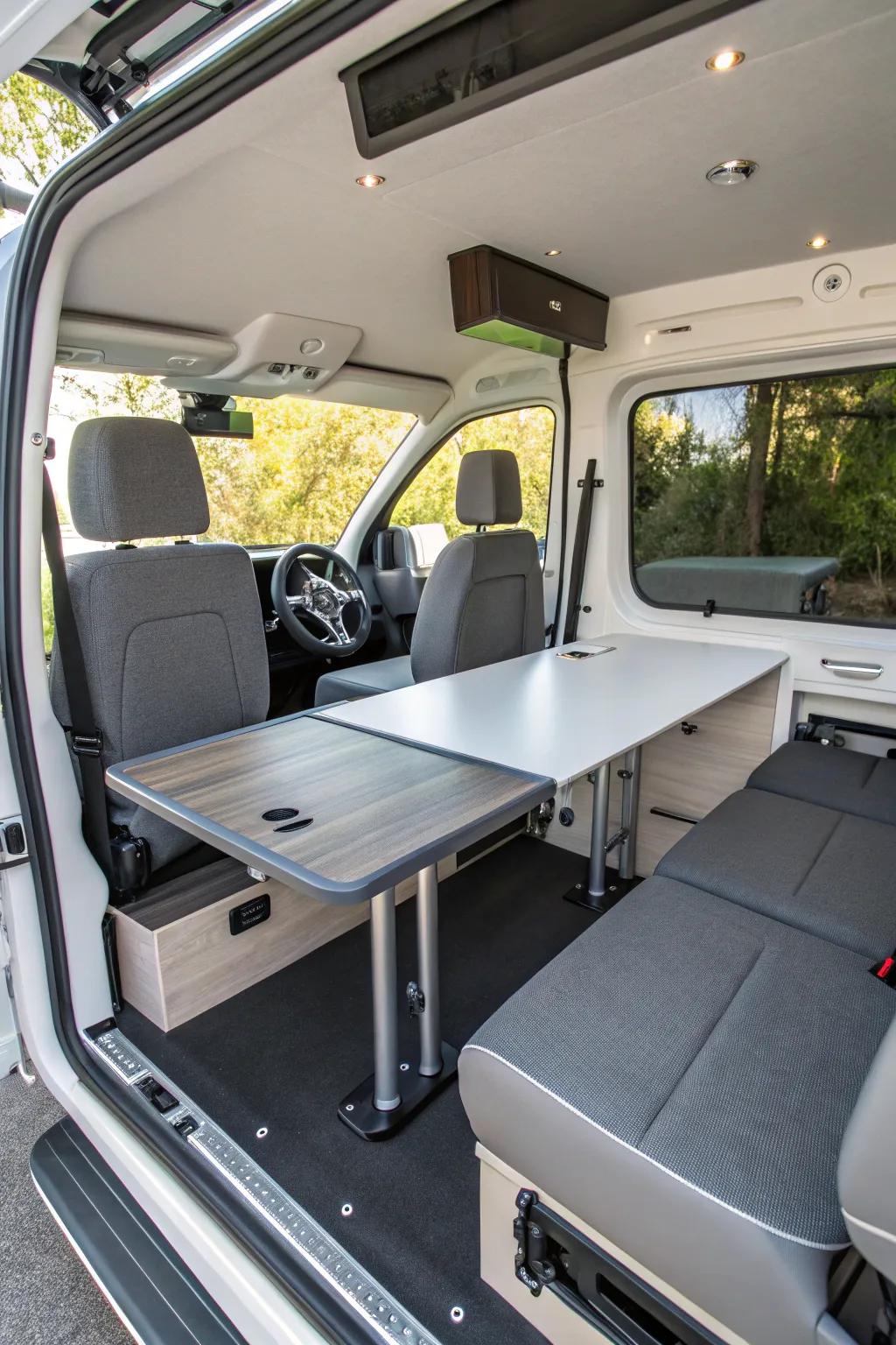 A versatile table system for dining.