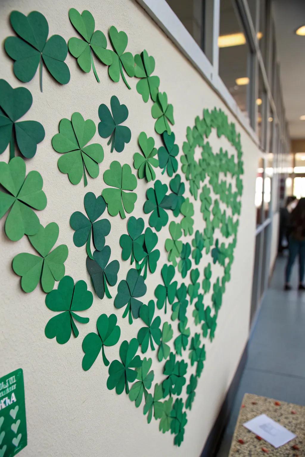 Generate a proclamation through a trefoil mural presentation.