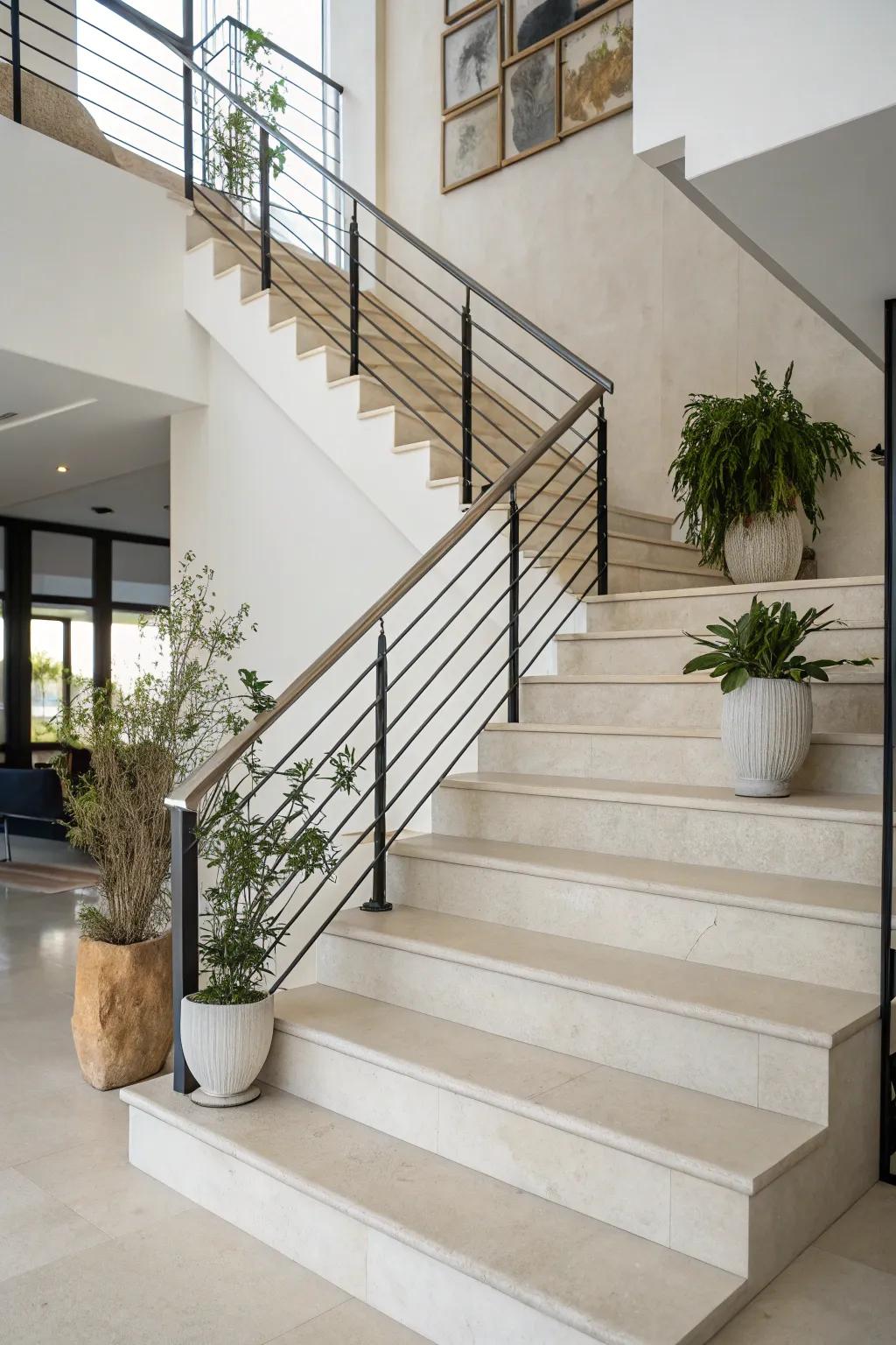 Accentuate the architectural beauty with a minimalist stair design.
