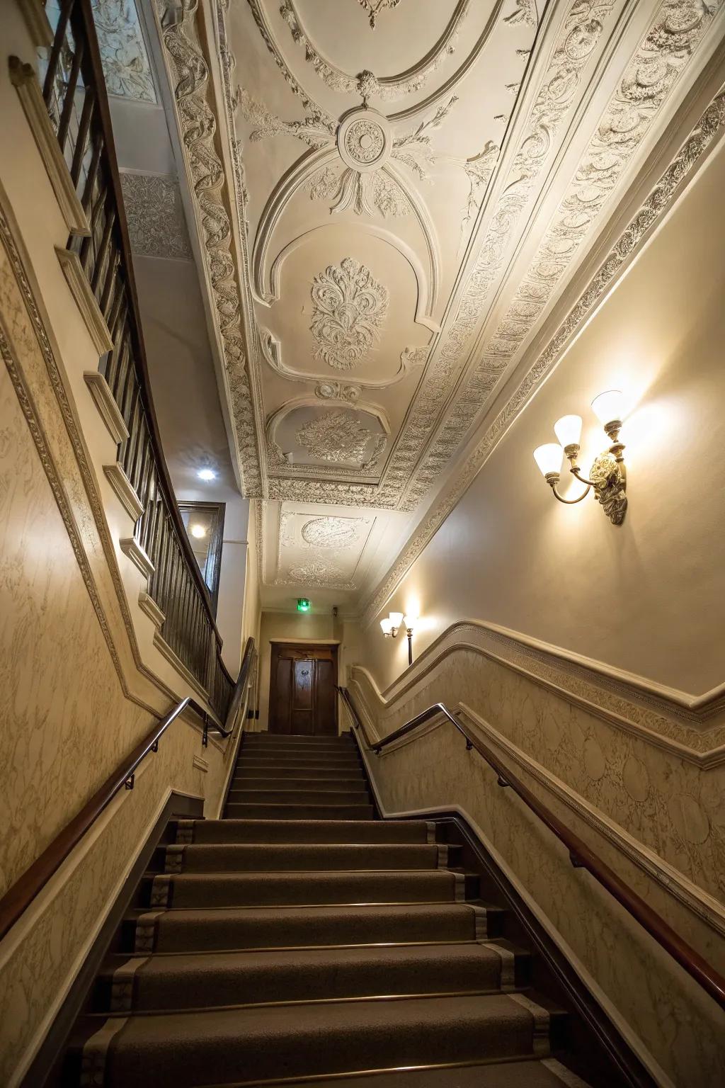 Creative ceiling details add a layer of sophistication.