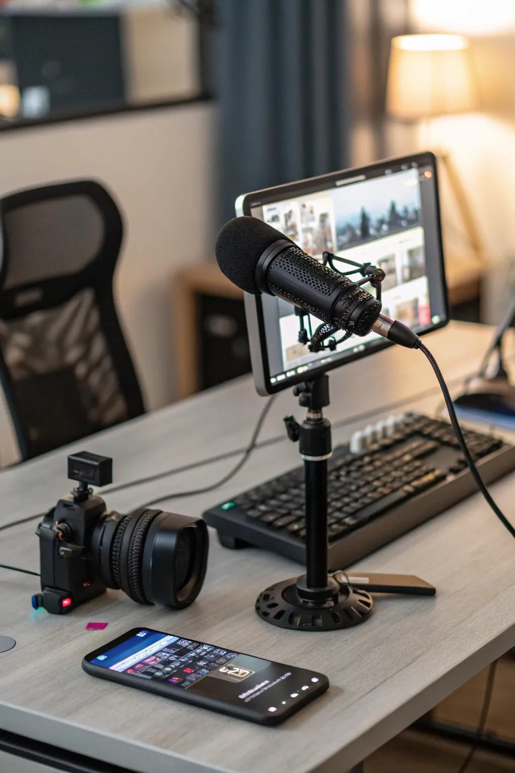 Ensure convenient access to mobiles during streams.