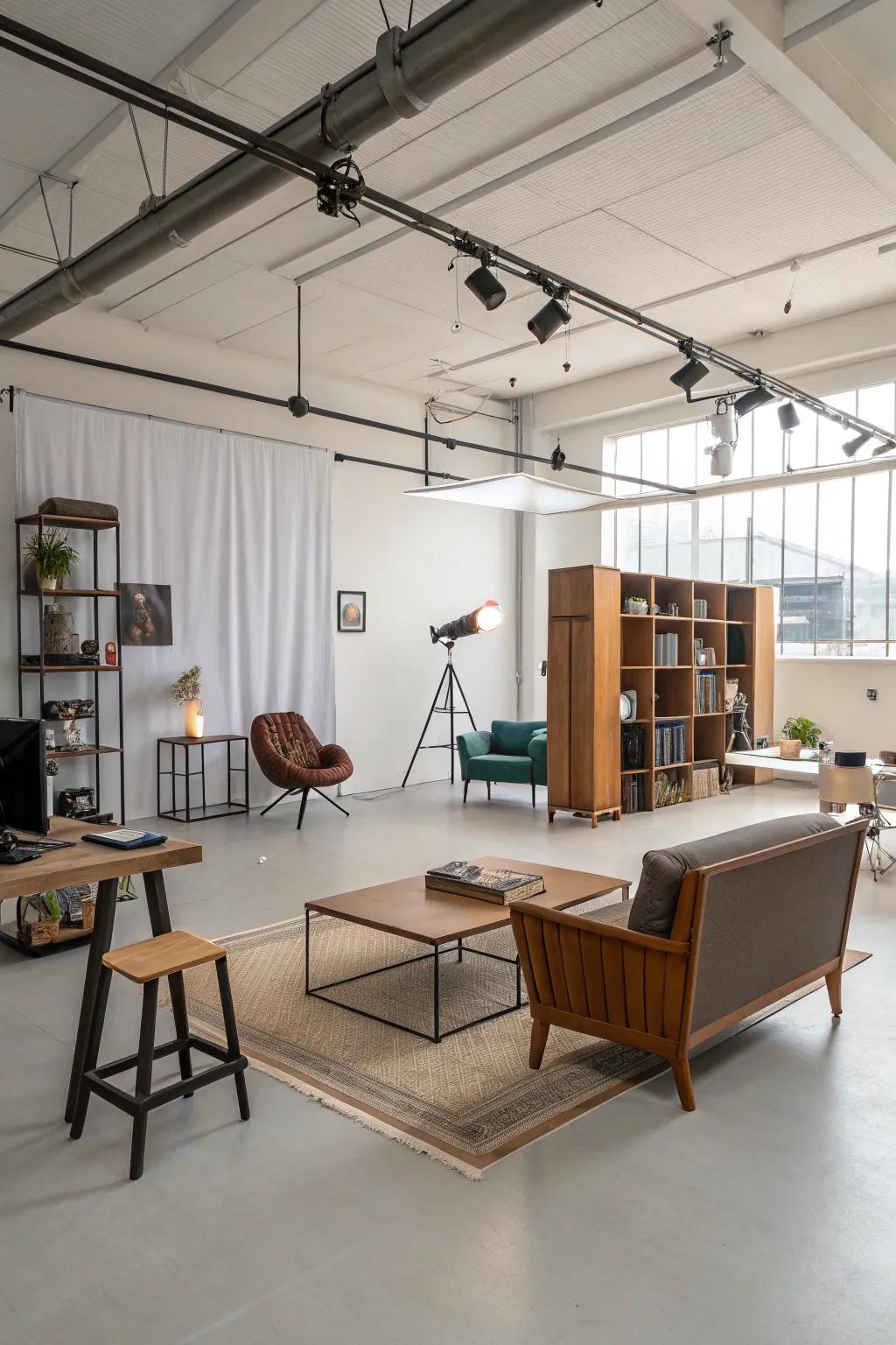 Flexible layouts allow for dynamic creative processes.