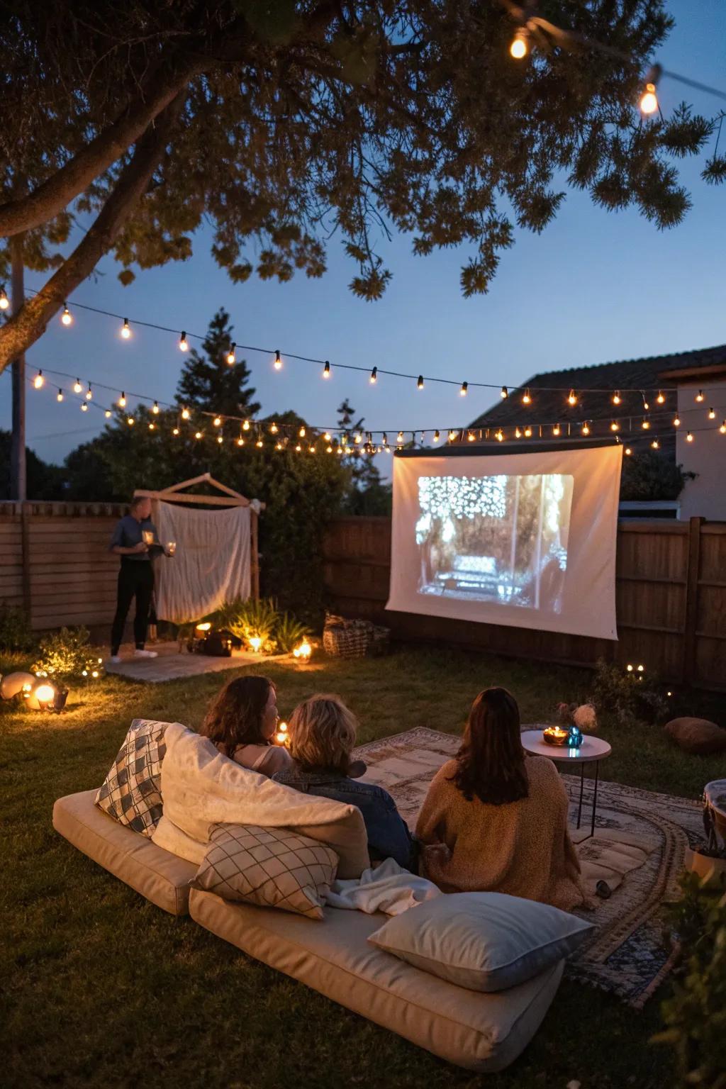 Enjoy a cinematic experience in your own backyard.