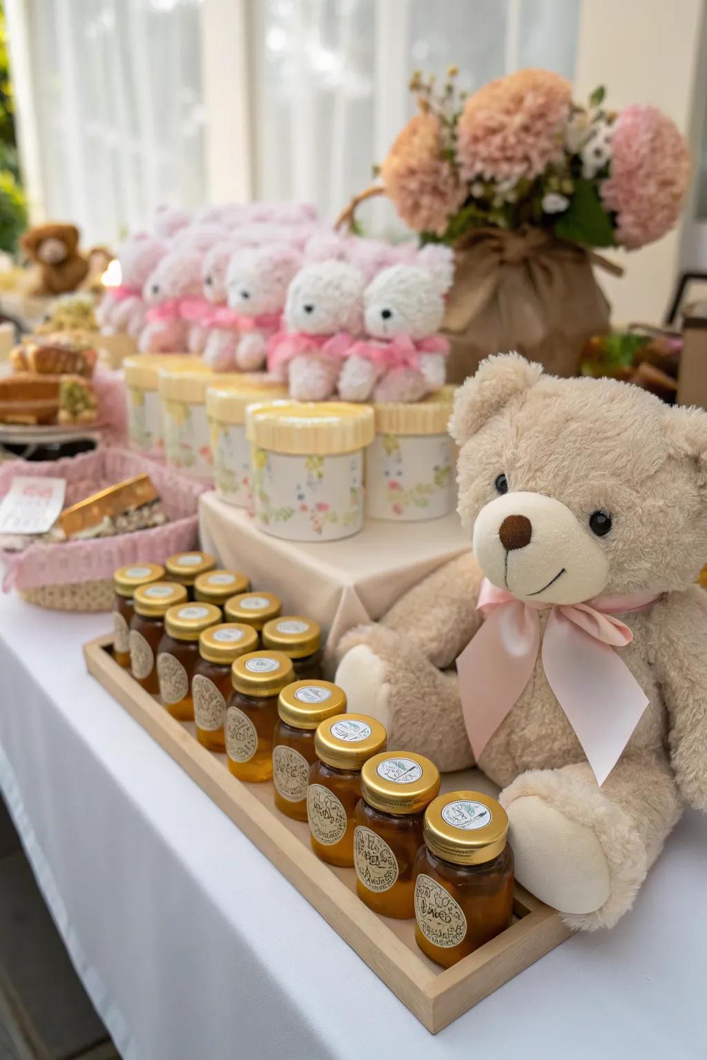 Teddy bear-themed favors leave guests with a sweet memento.