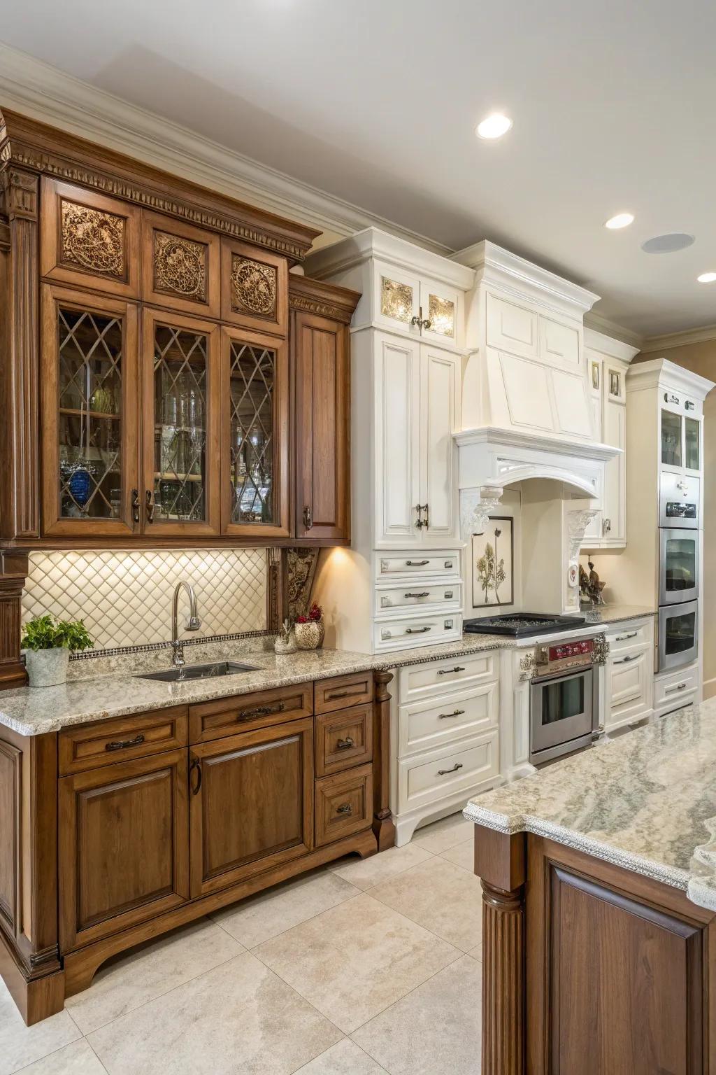 Integrating classic and modern cupboards injects depth and character into your kitchen.