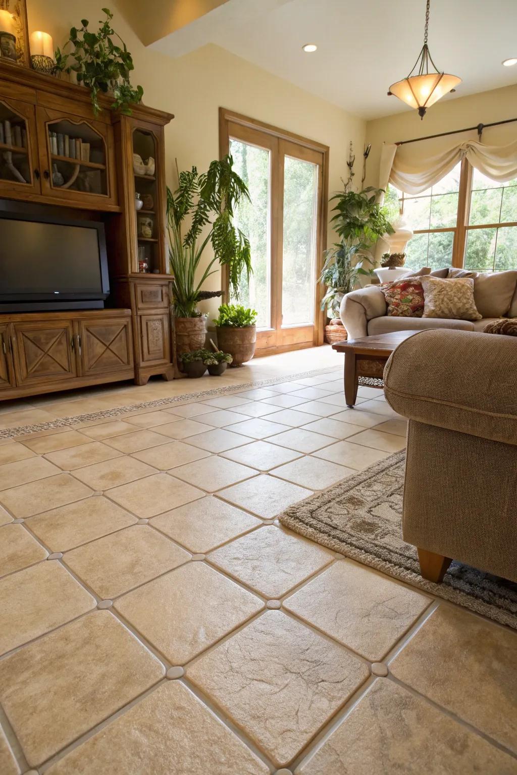 Choose eco-friendly tiles for a stylish transition.