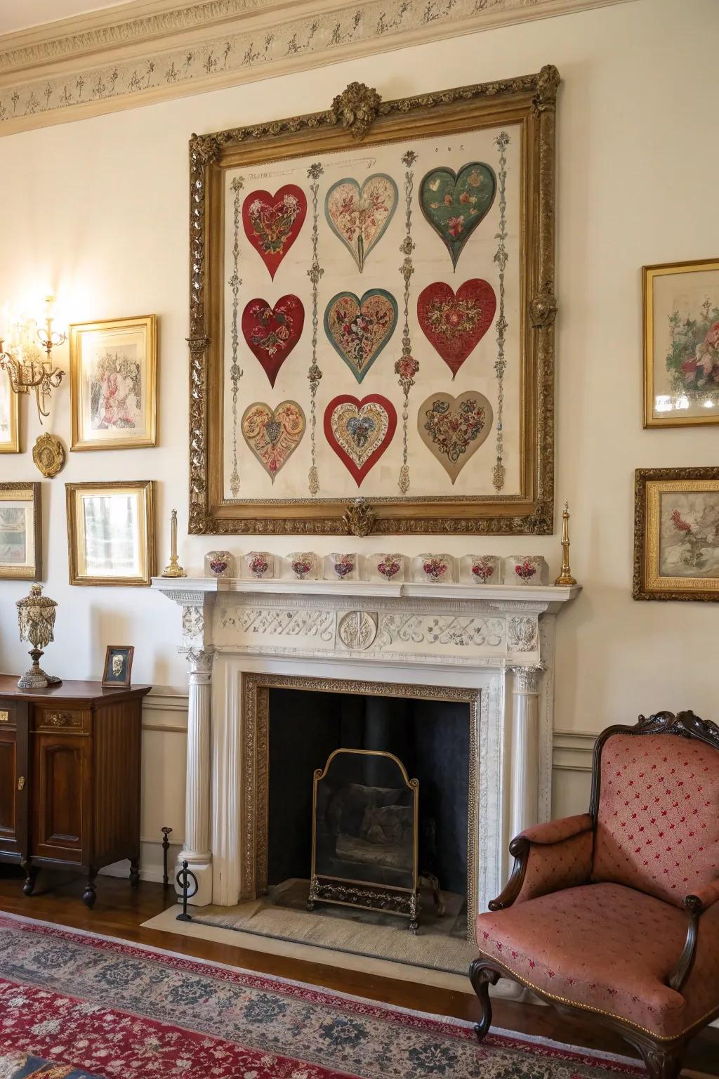 Past Era Valentine art evokes nostalgia and warmth.