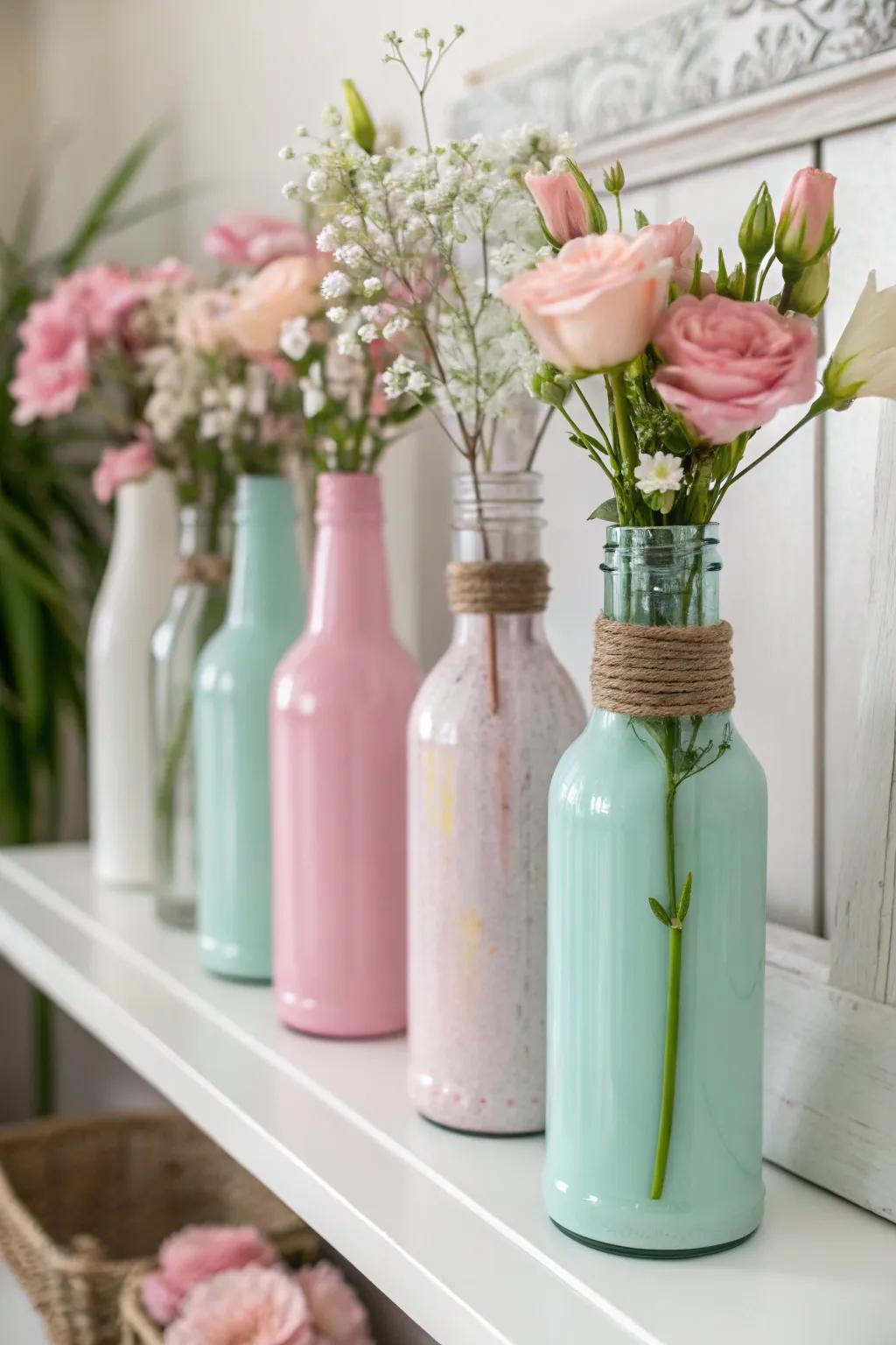 Fashion whimsical decor through love concoction bottles for a hint of magic.
