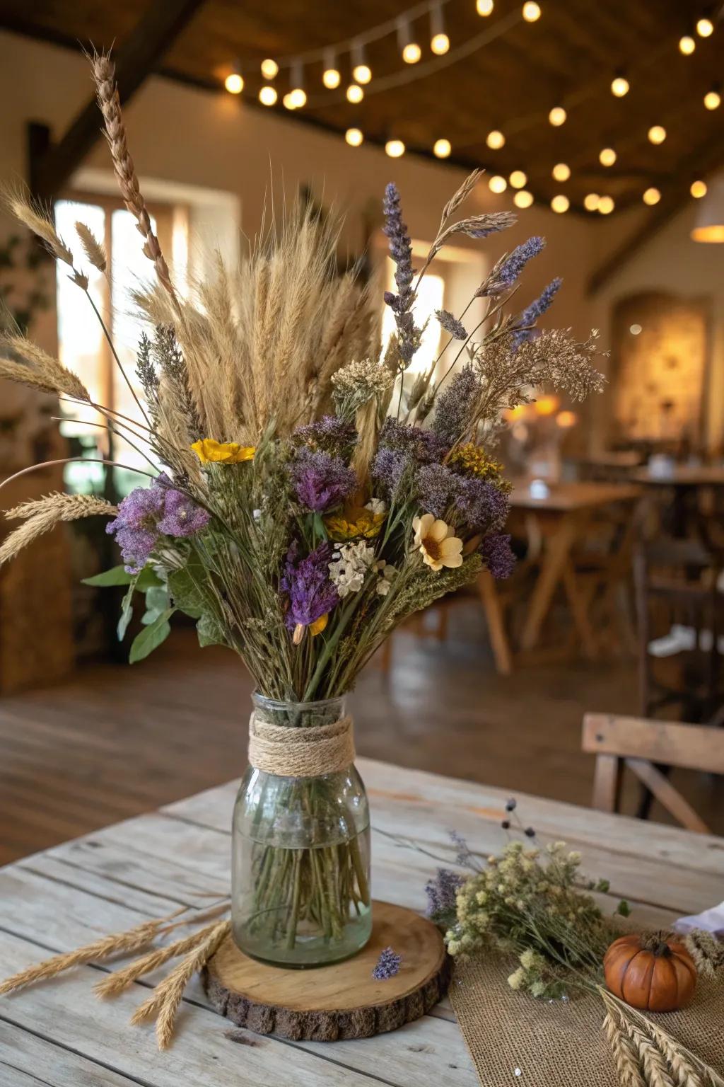 Desiccated flowers infuse warmth and nostalgia into any space.