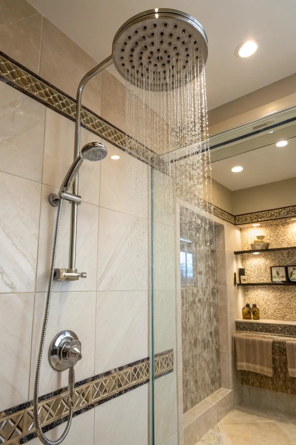 Drenching shower heads bring a spa-like touch to your home.