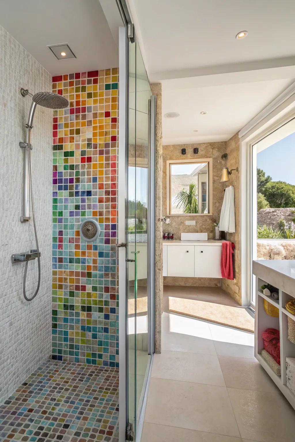 Mosaic tiles present vibrant and playful design opportunities.