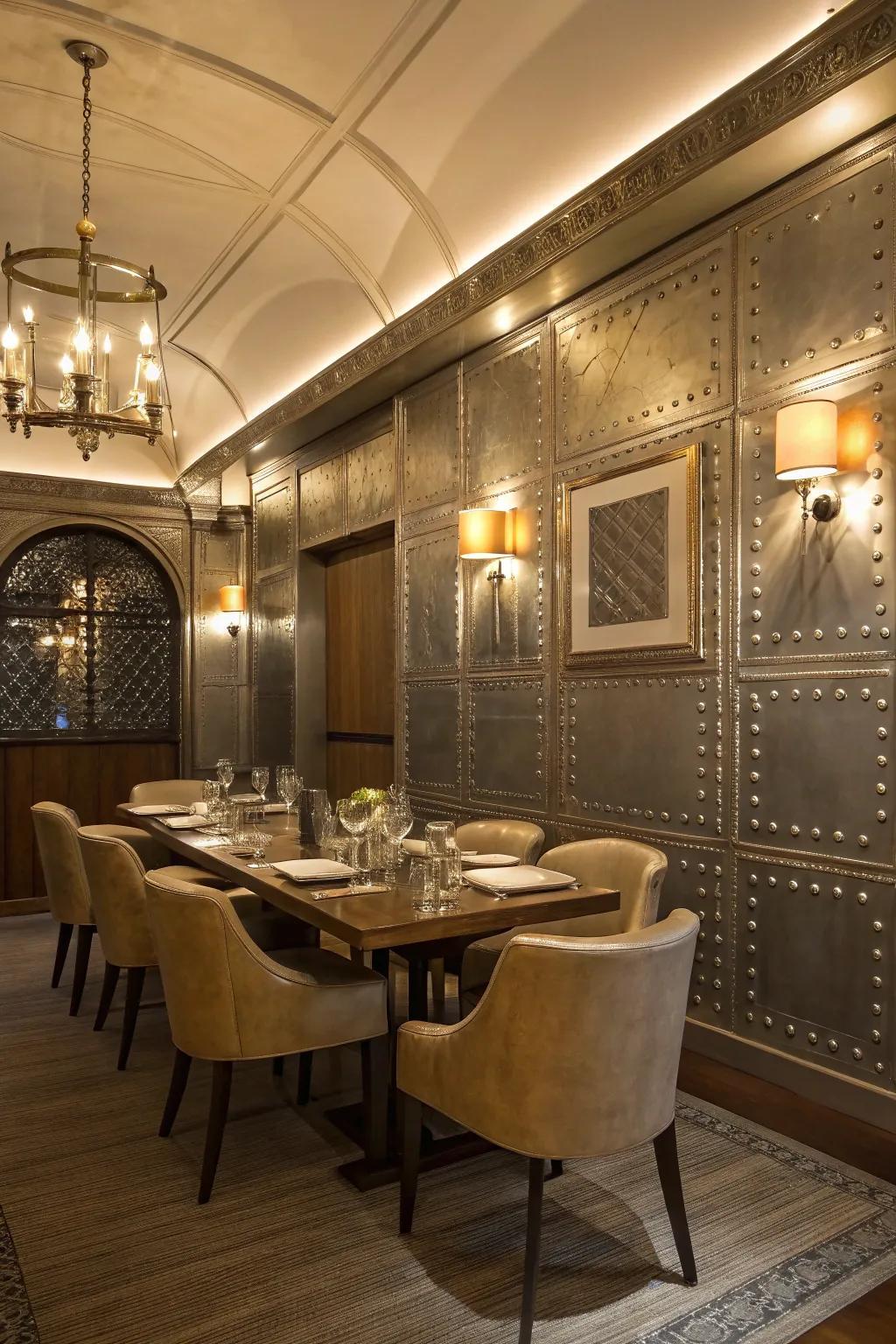 Metallic accents contribute a touch of glamour.