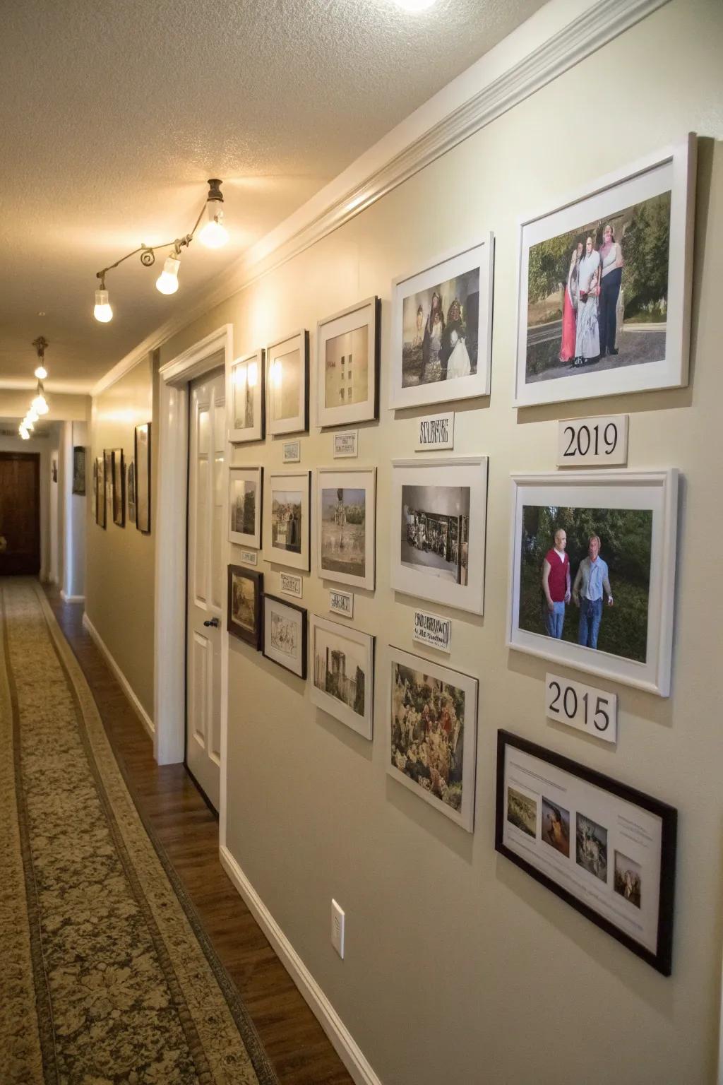 A sequential showcase of family recollections.