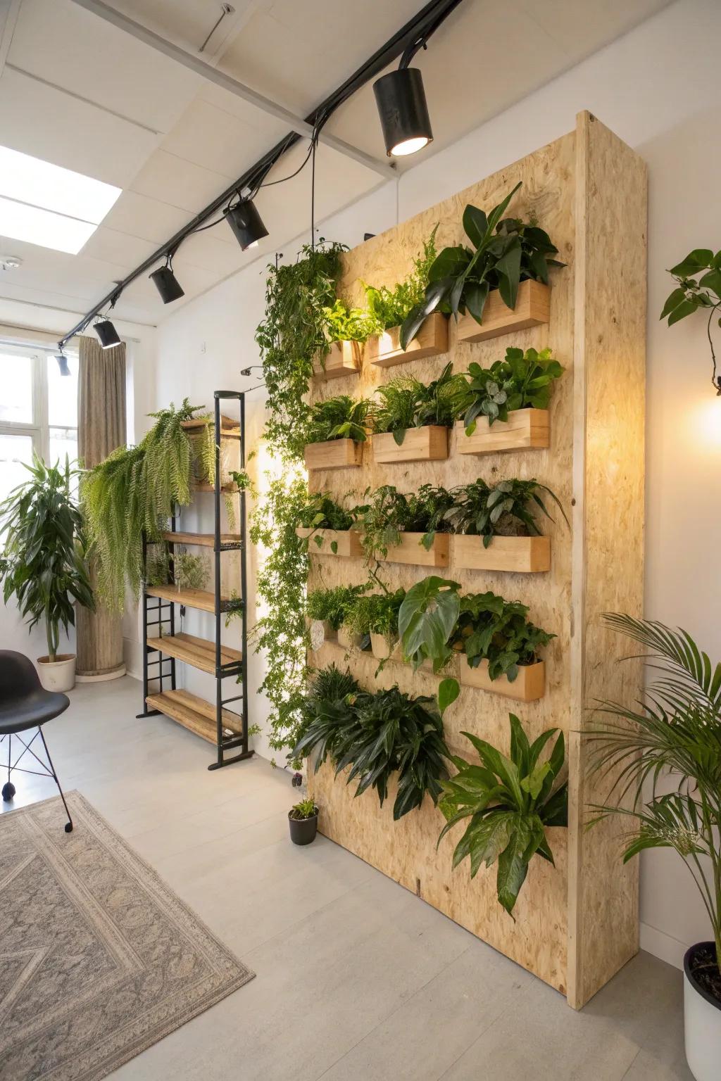 A DIY plant wall is a creative and personal project.