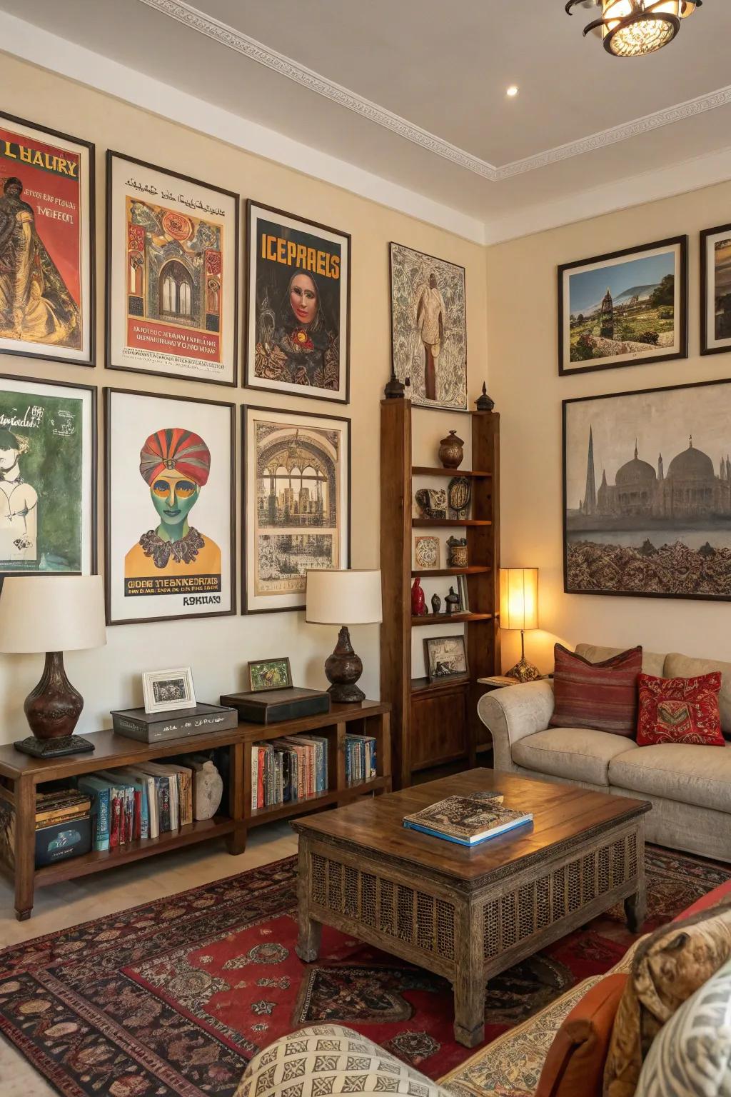 Cultural art imparts an exotic flair.