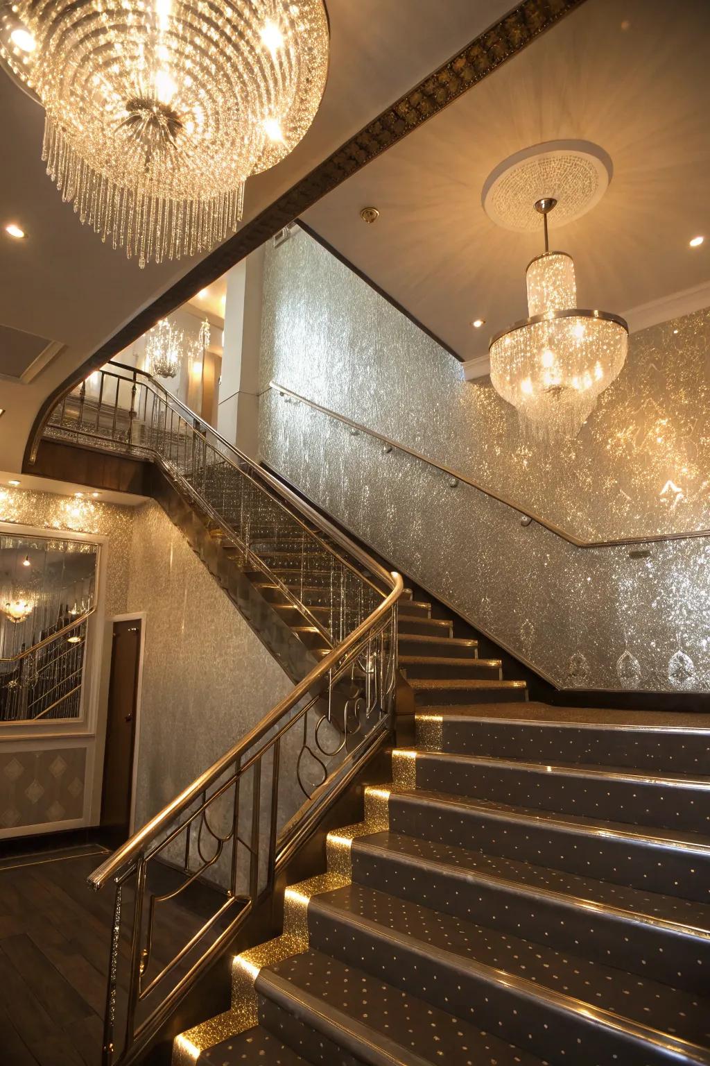 Incorporate a dazzling accent through metallic touches.