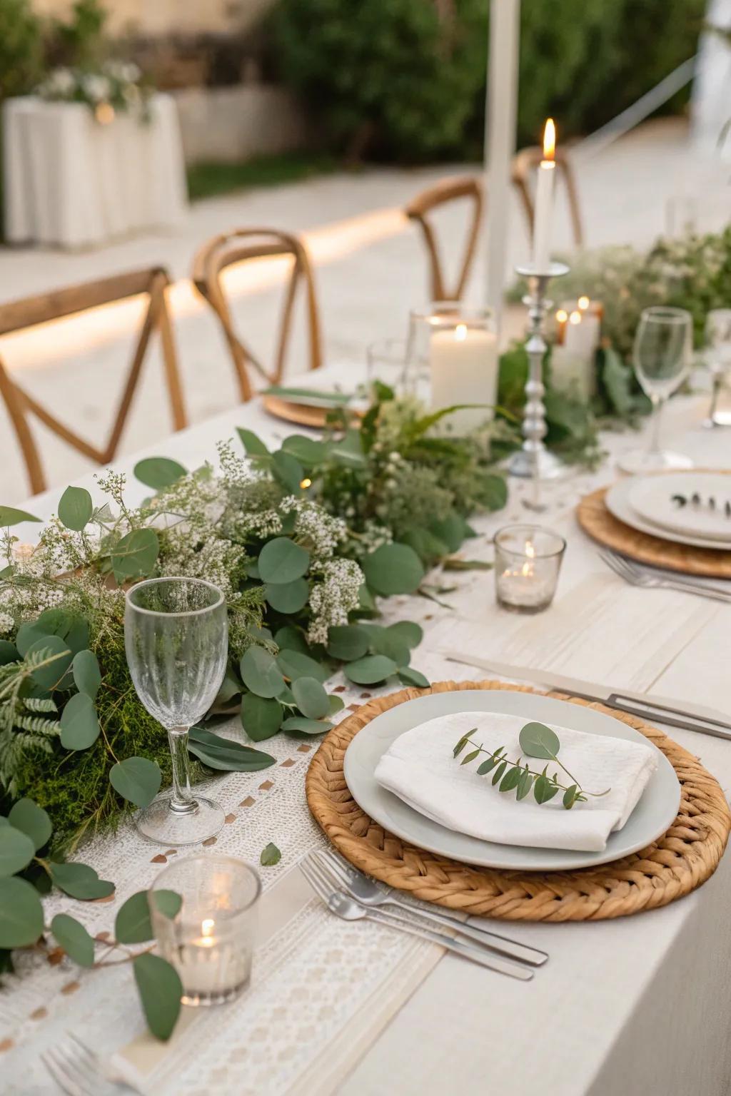 Eco-friendly foliage delivers a refreshing, sustainable touch.