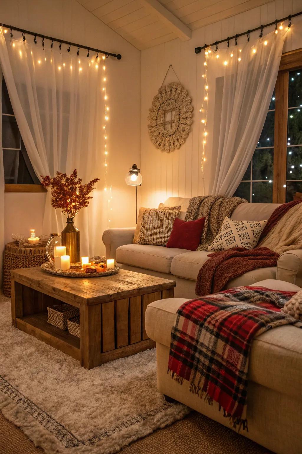 Relax and converse in a cozy sitting room.