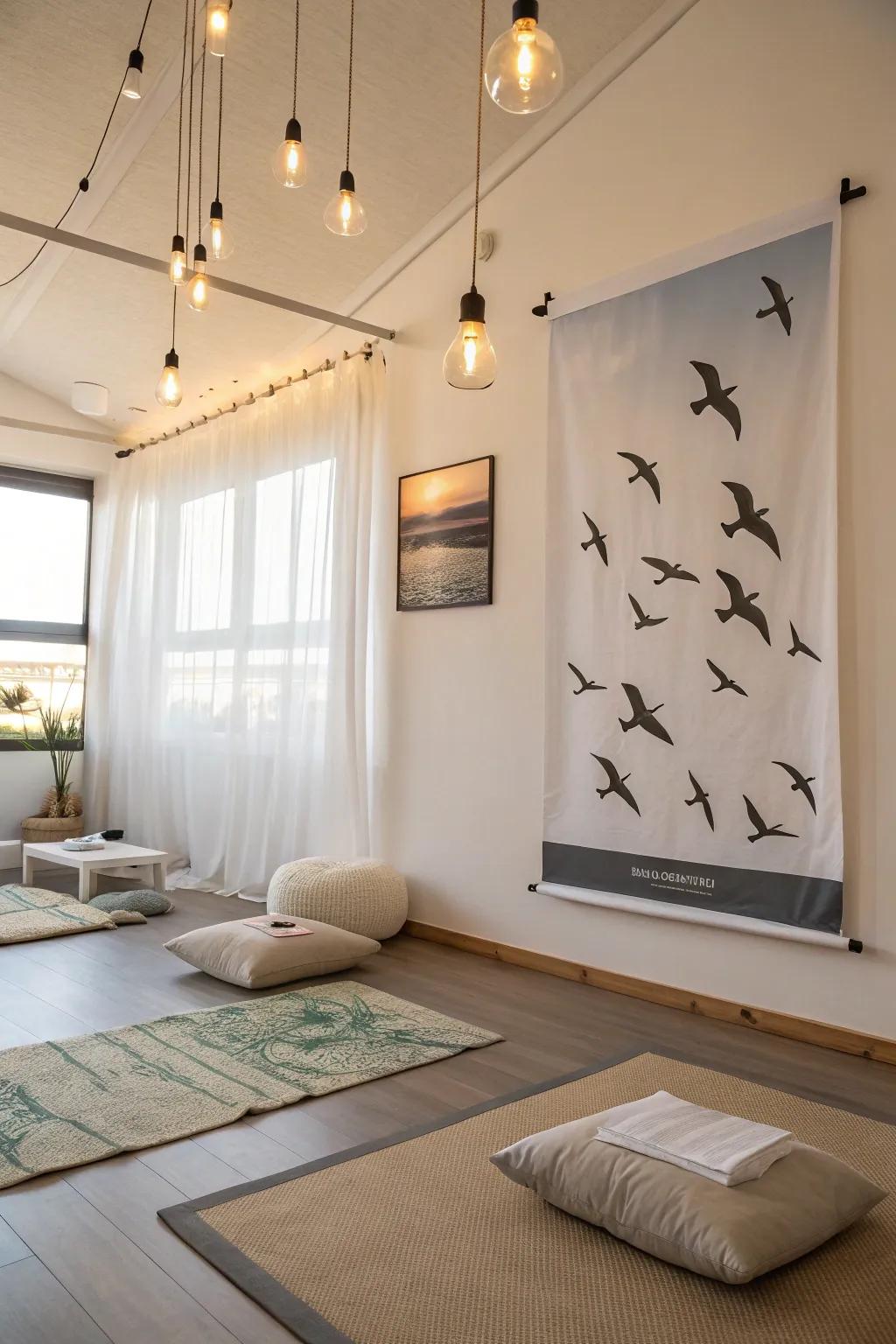 Elegant and graceful avian soaring.