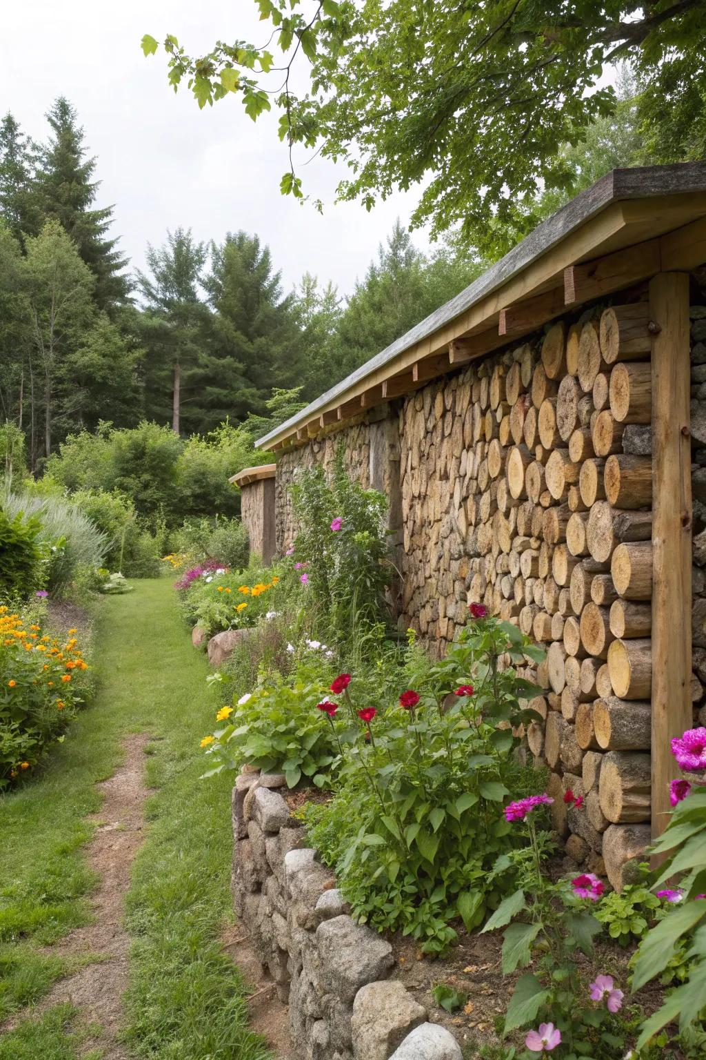 Disguise and decorate using creative stackwood walls.