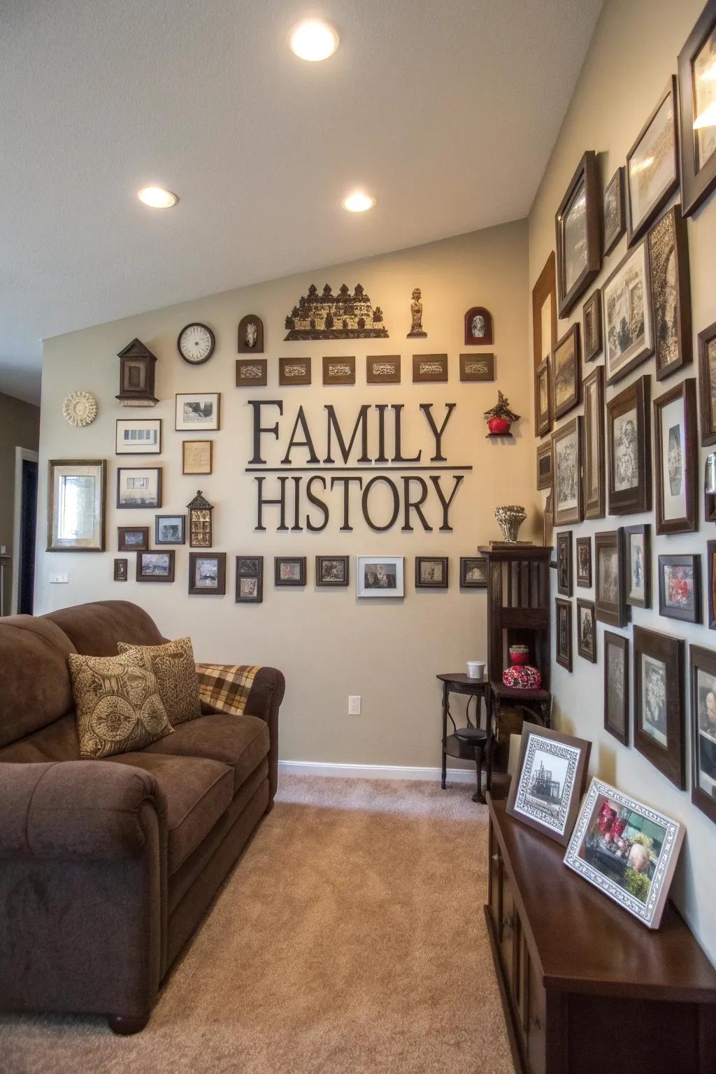 Celebrate heritage through a display that shares your family's story.
