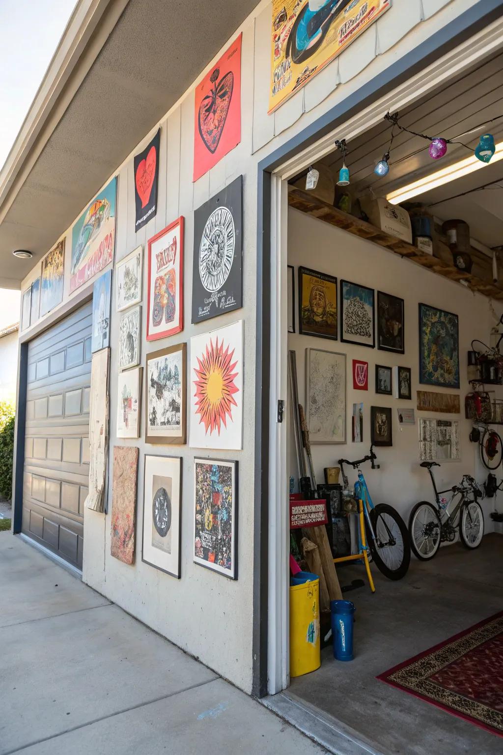 Wall art can add warmth and character to your garage.