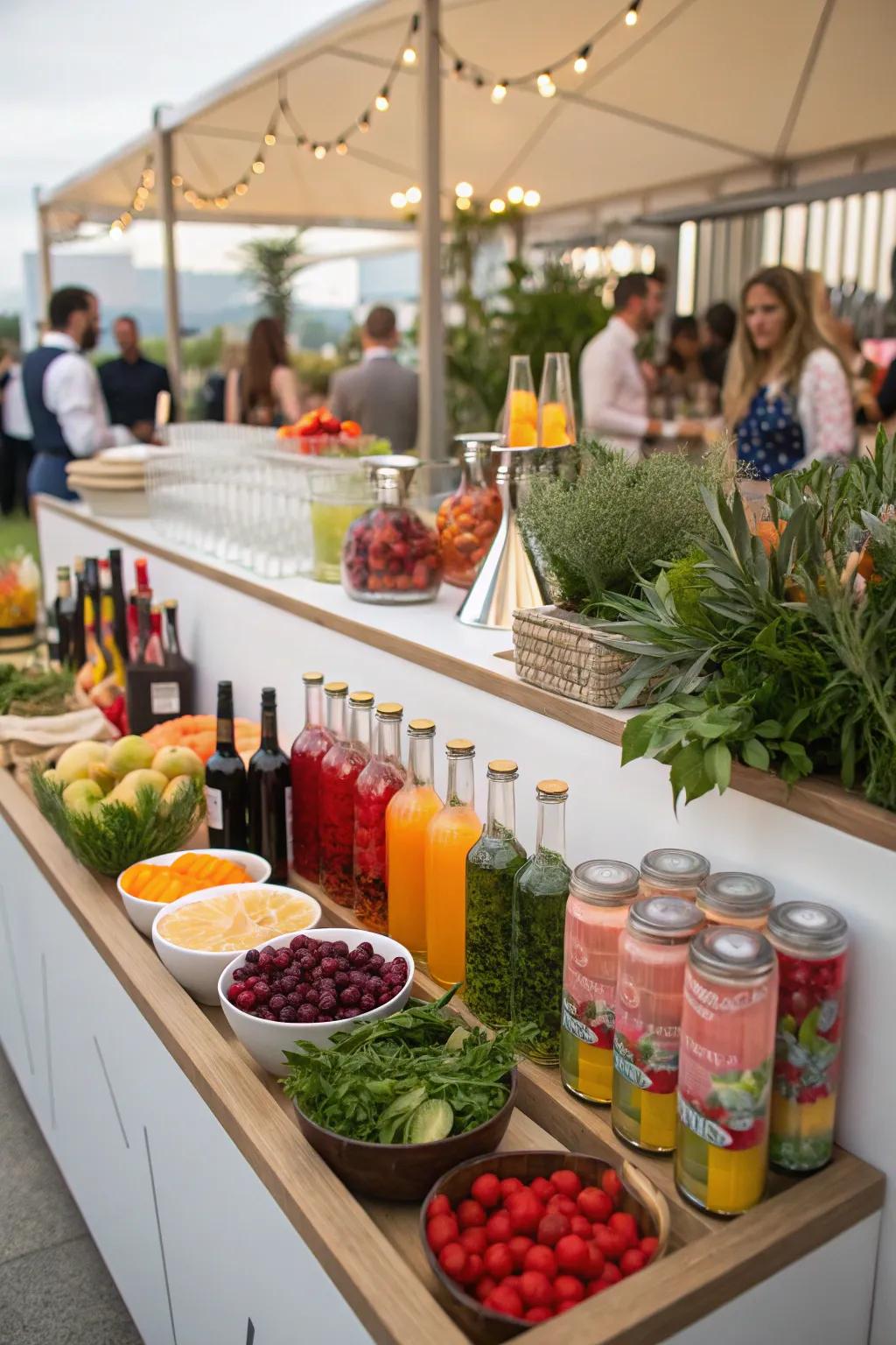 Keep your guests entertained with interactive stations.
